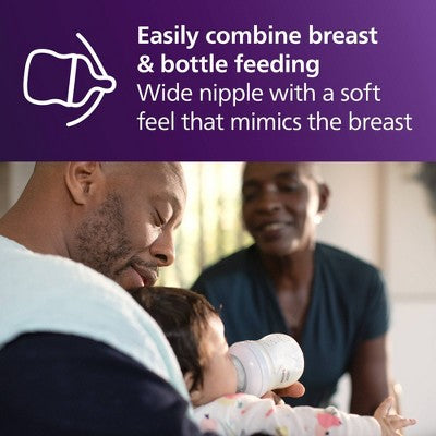 Avent Philips Natural Baby Bottle with Natural Response Nipple - Whales - 9oz/3pk
