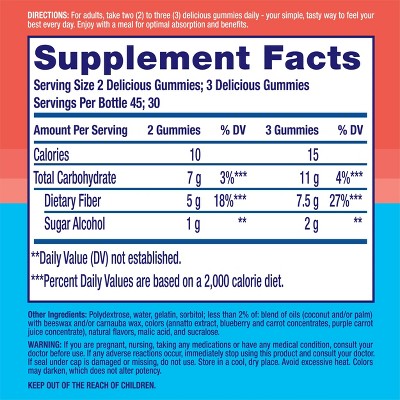 Vitafusion Fiber - Well Fiber Supplement Gummies - Fruit Flavors - 90ct
