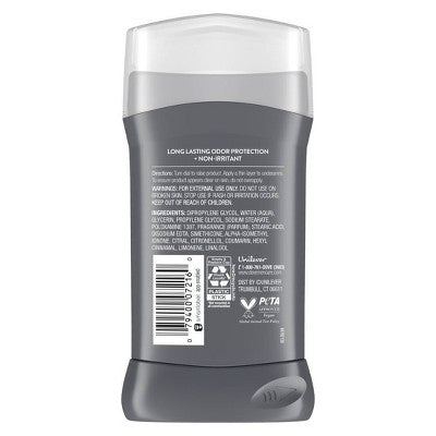 Dove Men+Care 72hr Solid Deodorant Stick Clean Comfort - Aluminum-Free 3oz