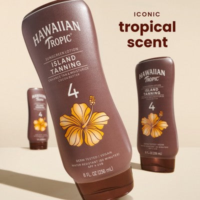 Hawaiian Tropic Dark Tanning Lotion Sunscreen - SPF 4 - 8oz