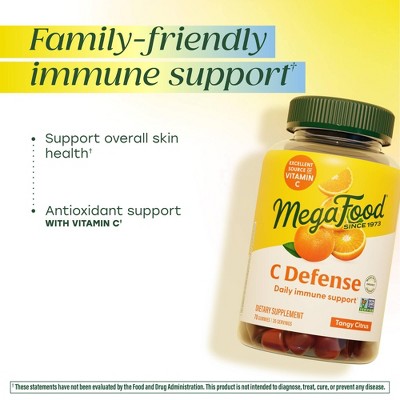 MegaFood Vitamin C Defense Vegan Gummies - Tangy Citrus - 70ct - 35 Servings