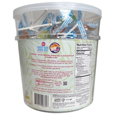 Zolli Pops Tropical Sugar Free Lollipops Candy - 16ct