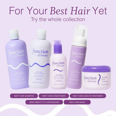 Function of Beauty Custom Wavy Hair Shampoo Base with Fermented Rice Water - 11 fl oz