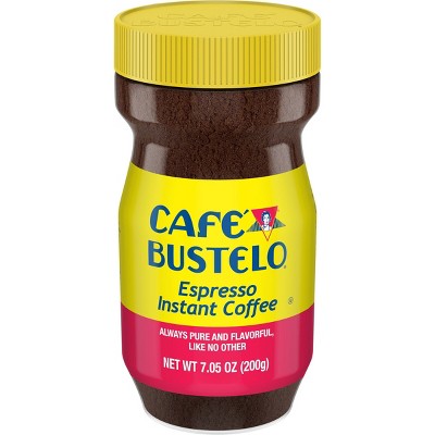 Café Bustelo Espresso-Style Dark Roast Instant Coffee - 7.05oz: Instant, Has Preparation Instructions