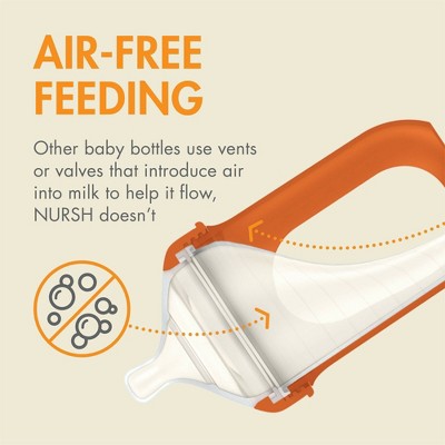 Boon Nursh Silicone Baby Bottles with Collapsible Silicone Pouch - 8 fl oz/3pk