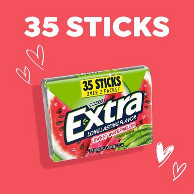 Extra Sugar-Free Sweet Watermelon Chewing Gum Pack - 35ct