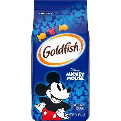 Goldfish Disney Mickey Mouse Cheddar Crackers Snack Crackers Bag - 6.6oz: No High Fructose Corn Syrup