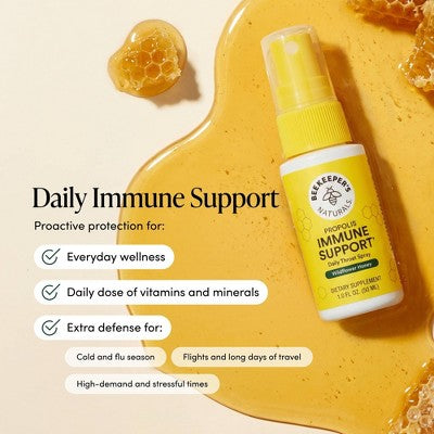 Beekeeper's Naturals Daily Propolis Immune Support Spray - 1 fl oz: Drug-Free, Contains Honey, No Artificial Sweeteners
