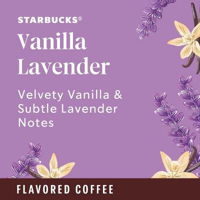 Starbucks Lavender Vanilla Flavor Light Roast Keurig K-Cup Coffee Pods - 22ct