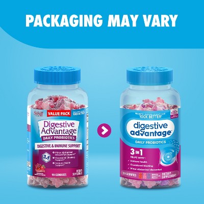 Digestive Advantage Probiotic Gummies - Superfruit Blend - 90ct