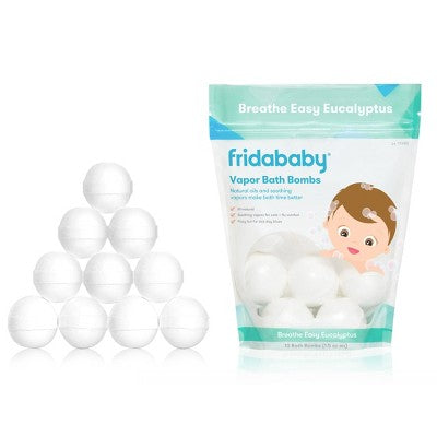 Frida Baby Vapor Bath Bombs - 10ct: Cold, Cough Or Flu Treatment, Eucalyptus Oil