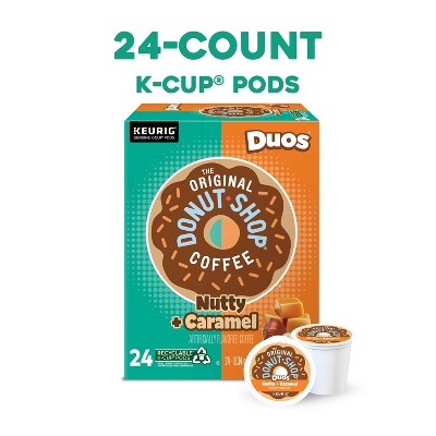 The Original Donut Shop Duos Nutty + Caramel Keurig Single-Serve K-Cup Pods, Medium Roast Coffee - 24ct