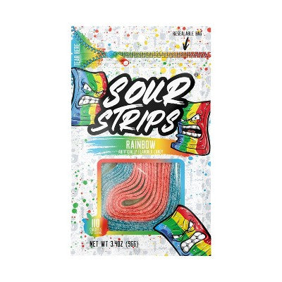Sour Strips Rainbow Candy - 3.4oz