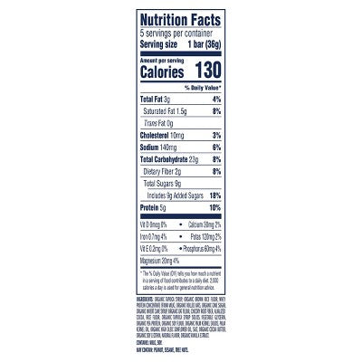 Zbar Protein Cookies 'n Creme Granola Bars - 5g Protein