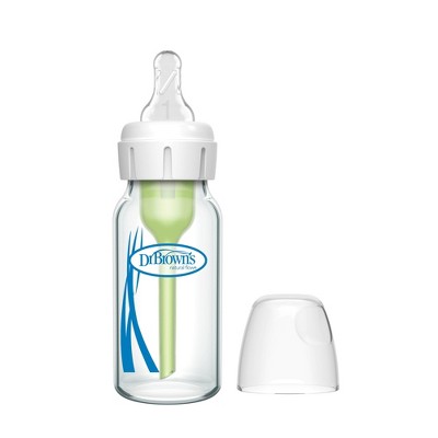 Dr. Brown's 4oz Anti-Colic Options+ Narrow Glass Baby Bottle with Level 1 Slow Flow Nipple - 0m+