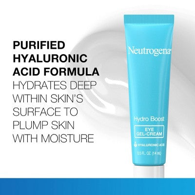 Neutrogena Hydro Boost Under Eye Gel Cream with Hyaluronic Acid - Fragrance Free - 0.5 fl oz