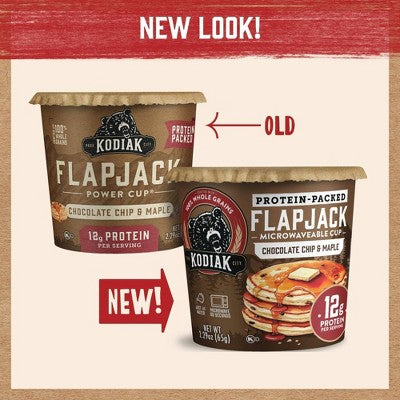 Kodiak Cakes Protein-Packed Single-Serve Flapjack Cup Chocolate Chip & Maple - 2.29oz