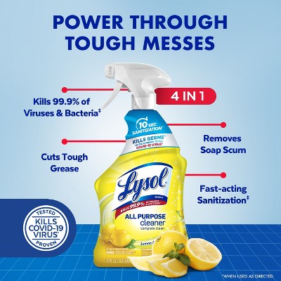 Lysol Lemon Breeze Scented All-Purpose Cleaners & Disinfectant Spray - 32 fl oz