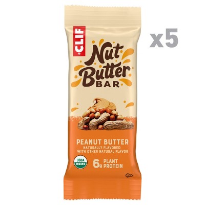 CLIF Nut Butter Filled Peanut Butter Energy Bar Organic - 7g Protein - 8.8oz/5pk