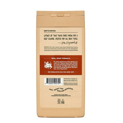 DR. SQUATCH Men's Natural Non-Exfoliating Body Wash - Wood Barrel Bourbon - 14 fl oz