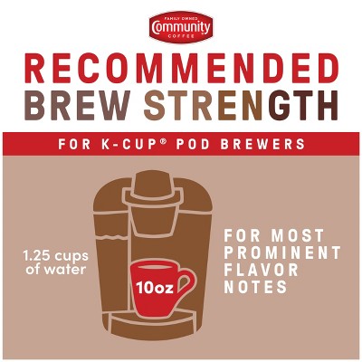 Community Coffee Breakfast Blend Medium Roast Coffee - Single Serve Pods - 24ct: Arabica Beans, Keurig Compatible