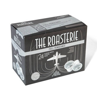 The Roasterie Full Vengeance Single Serve Dark Roast Coffee - 24ct: Compatible With Keurig