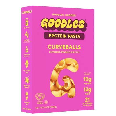Goodles Protein Pasta Curveballs - 8 oz: Added Prebiotics, 0 Grams Saturated Fat