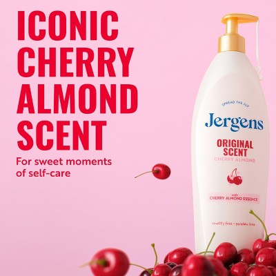 Jergens Original Scent with Cherry Almond Essence Dry Skin Moisturizer, Long Lasting Hydration