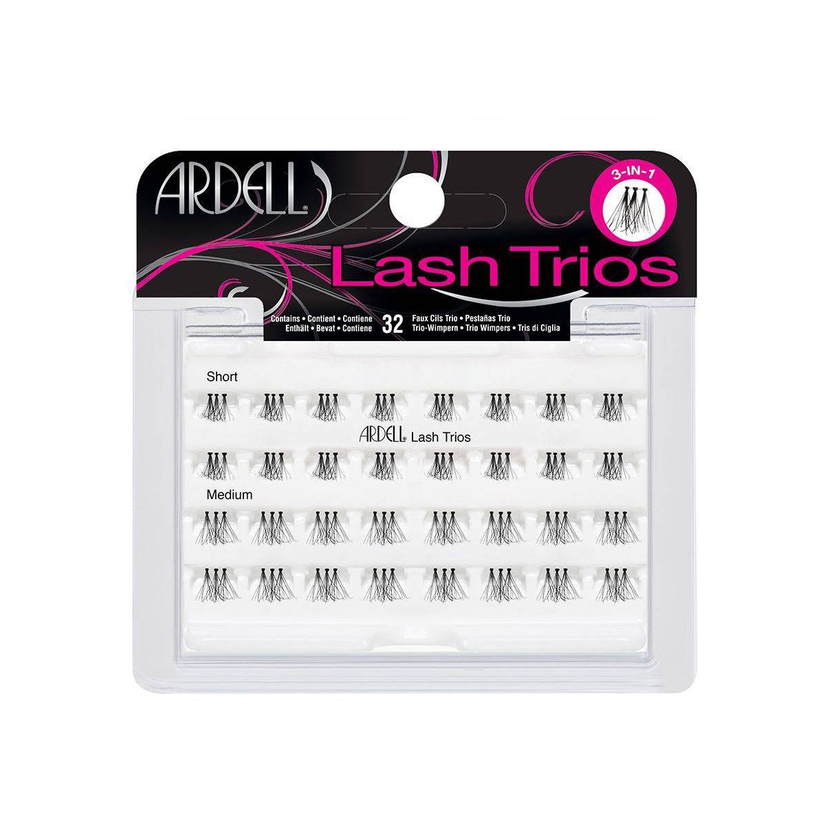 Ardell Eyelash Individual Lash Trios Black - 32ct