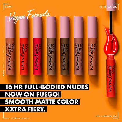NYX Professional Makeup Lip Lingerie XXL Smooth Matte Liquid Lipstick - 16hr Longwear - 0.13 fl oz