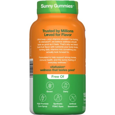 Vitafusion Vitamin D3 Gummy Vitamins - Peach, Blackberry and Strawberry Flavored - 150ct