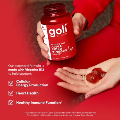 Goli Nutrition Apple Cider Vinegar Vegan Gummies - 60ct
