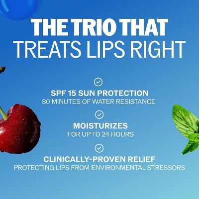 Chapstick Moisture Lip Balms Variety Pack - SPF 15 - 3ct/0.45oz