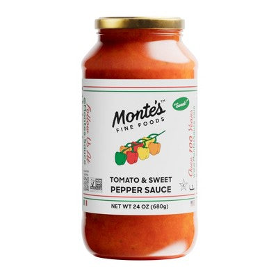 Monte's Tomato and Sweet Pepper Sauce - 24oz: Gluten-Free