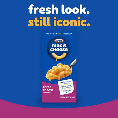 Kraft Three Cheese Mac and Cheese Dinner with Mini-Shell Pasta - 7.25oz