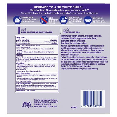 Crest 3D White Brilliance Toothpaste and Whitening Gel System, 4.0oz and 2.3oz