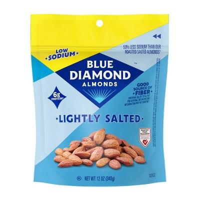 Blue Diamond Almonds Lightly Salted - 12oz: Vegan, Low Sodium