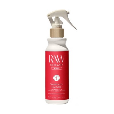 Raw Sugar Kids' Gentle Detangler & Leave-In Conditioner - Strawberry Oat Milk - 6 fl oz