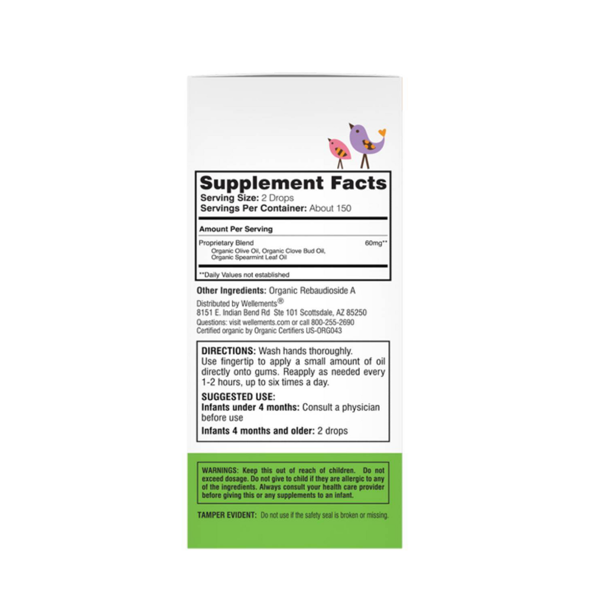 Wellements Organic Baby Tooth Oil - 0.5 fl oz