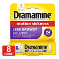 Dramamine All Day Less Drowsy Motion Sickness Relief Tablets for Nausea, Dizziness & Vomiting - 8ct