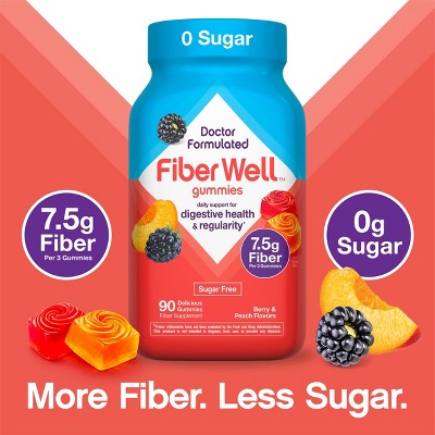 Vitafusion Fiber - Well Fiber Supplement Gummies - Fruit Flavors - 90ct