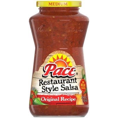 Pace Restaurant Style Original Recipe Salsa 16oz: Gluten-Free, No Added Sugar, Vegan