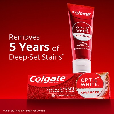 Colgate Optic White Advanced Teeth Whitening Toothpaste with 2% Hydrogen Peroxide -  Icy Fresh - 3.2oz