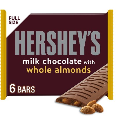 Hershey's Milk Chocolate with Almonds Candy Bars - 6ct