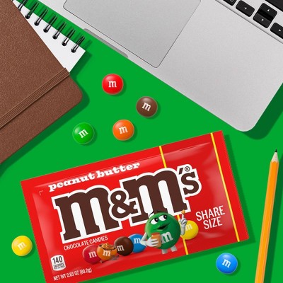 M&M's Peanut Butter Share Size Chocolate Candy - 2.83oz