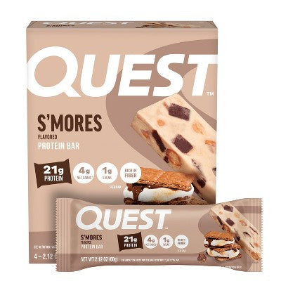 Quest Nutrition S'mores Whey Protein Bars - 21g Protein - 4ct
