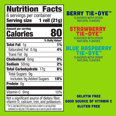 Fruit by the Foot Variety Pack Fruit Snacks - 6ct: Gluten-Free, No High Fructose Corn Syrup