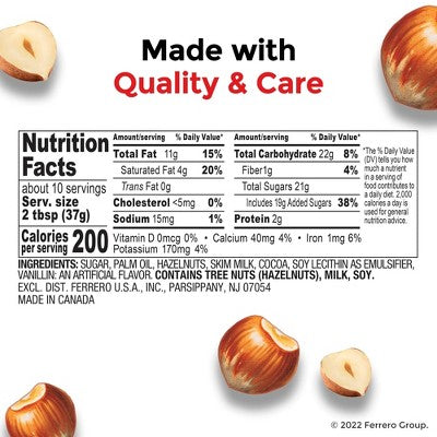 Nutella Chocolate Hazelnut Spread - 13oz: Gluten-Free, No Artificial Colors