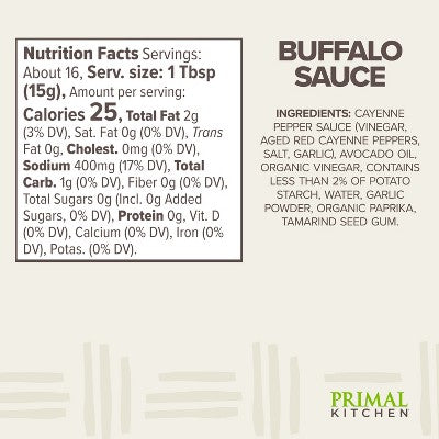 Primal Kitchen Dairy-Free Buffalo Sauce - 8.5oz
