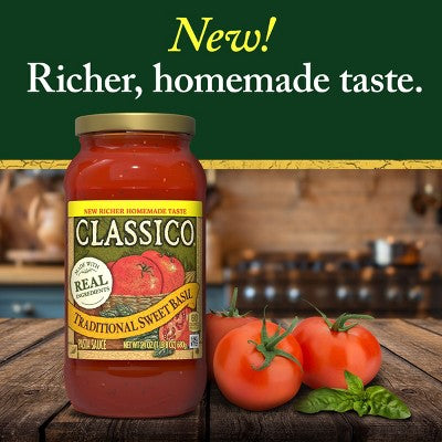 Classico Traditional Sweet Basil Pasta Sauce 24oz
